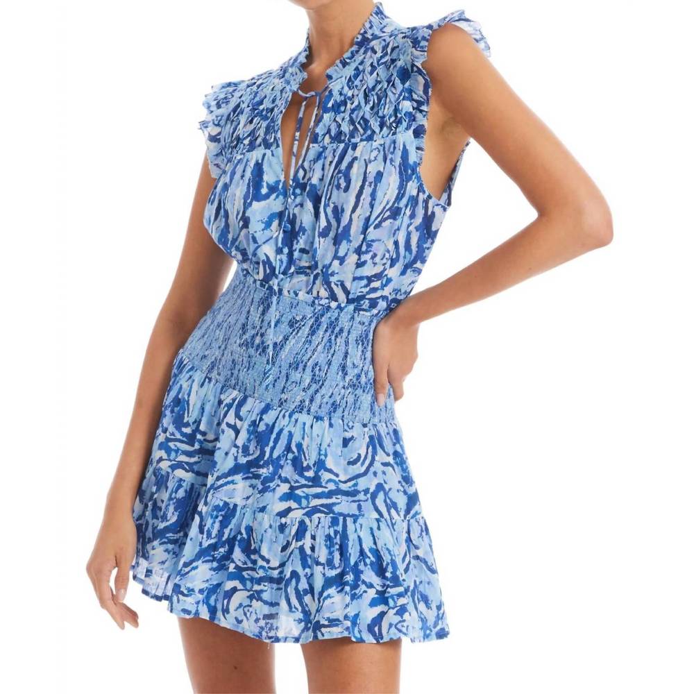 NEW ALLISON NEW YORK tracy mini skirt in blue floral - Picture 2 of 4